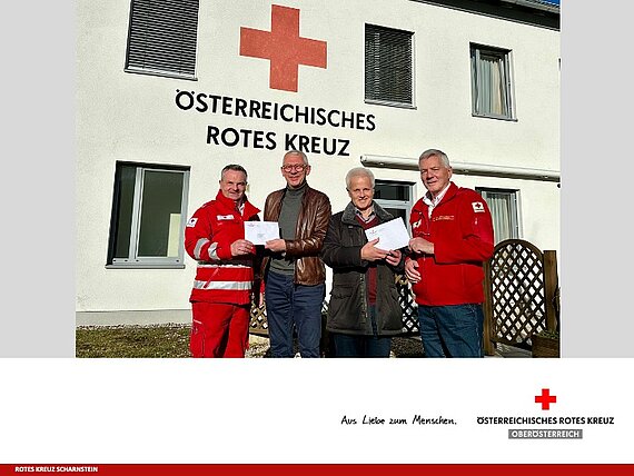 Übergabe der Spende an da Rote Kreuz Scharnstein